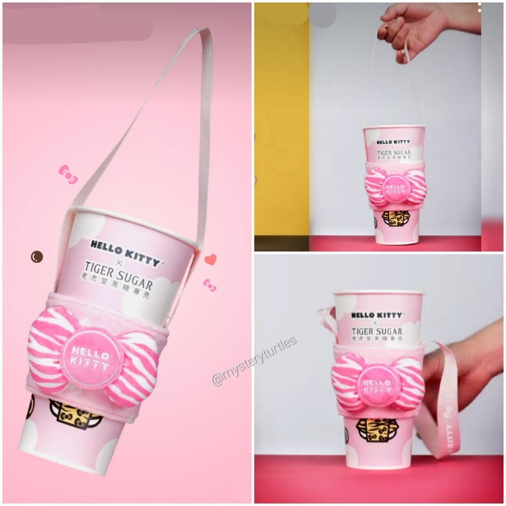 Tiger Sugar x Hello Kitty Pink Bow Cup Holder